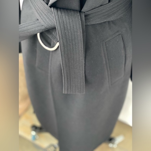 Black Grosgrain Red Stripe Classic Trench Coat - Picture 11 of 11